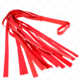 Rote Peitsche mit Kurzem Griff und Langem Schwanz 70 cm von Kink Impact & Touch | Fesselliebe.de
