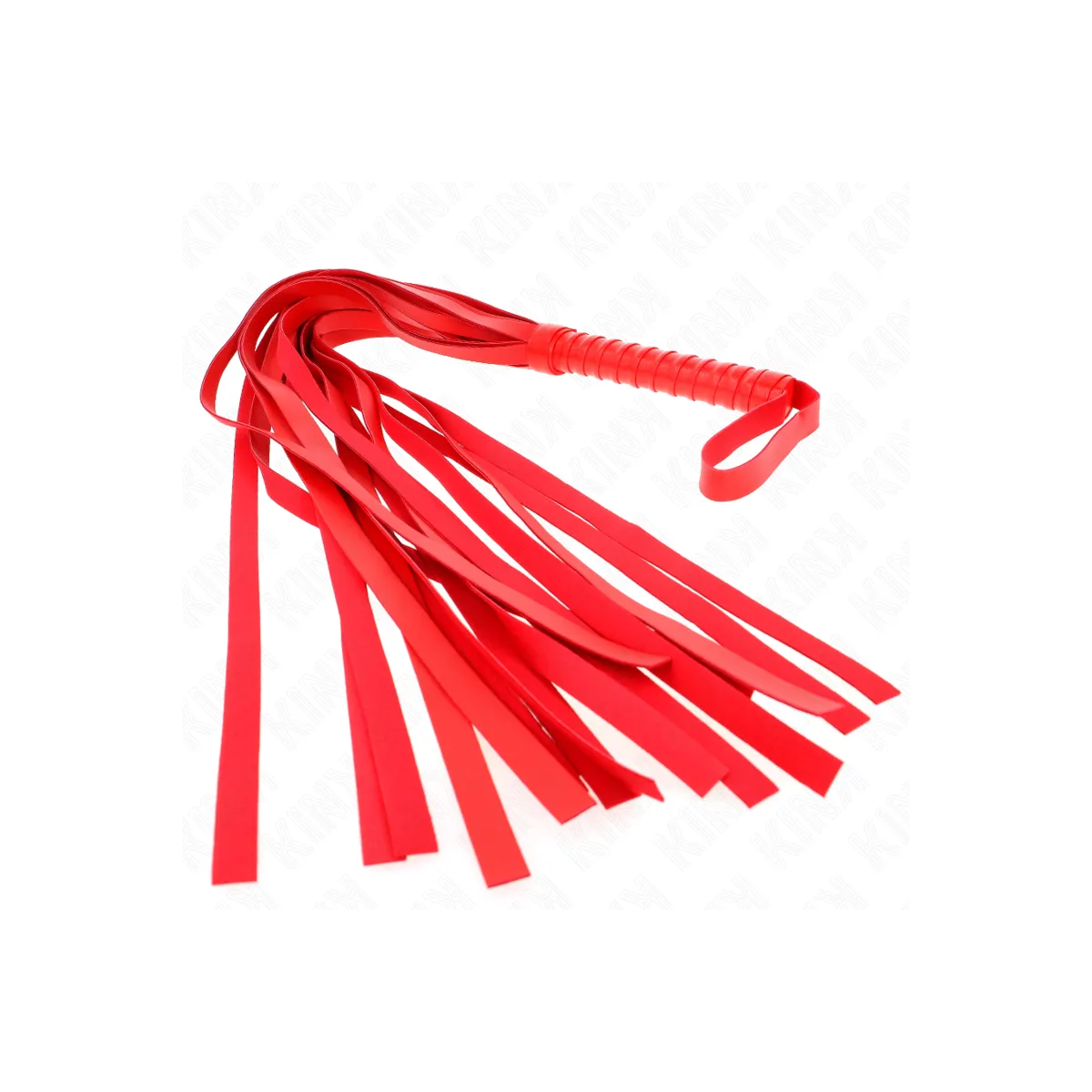 Rote Peitsche mit Kurzem Griff und Langem Schwanz 70 cm von Kink Impact & Touch | Fesselliebe.de