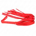 Rote Peitsche mit Kurzem Griff und Langem Schwanz 70 cm von Kink Impact & Touch