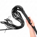 Negro Peitsche mit Kurzem Griff und Langem Schwanz 70 cm von Kink Impact & Touch