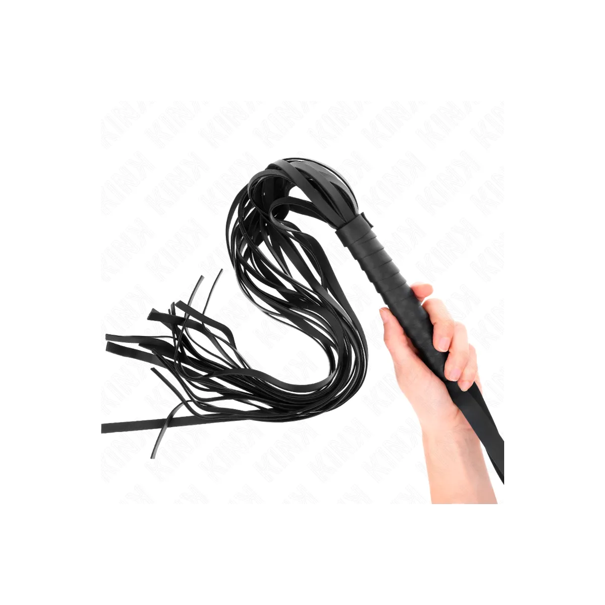 Negro Peitsche mit Kurzem Griff und Langem Schwanz 70 cm von Kink Impact & Touch | Fesselliebe.de
