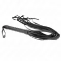 Negro Peitsche mit Kurzem Griff und Langem Schwanz 70 cm von Kink Impact & Touch