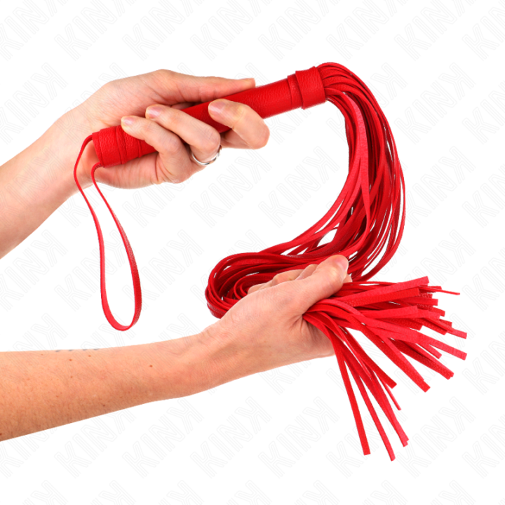 Rote Weich-Pvc-Peitsche 70 cm von Kink Impact & Touch | Fesselliebe.de