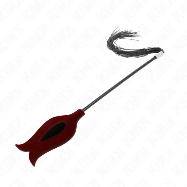 Rosenform Quastenpeitsche aus Silikon 45 cm von Kink Impact & Touch | Fesselliebe.de