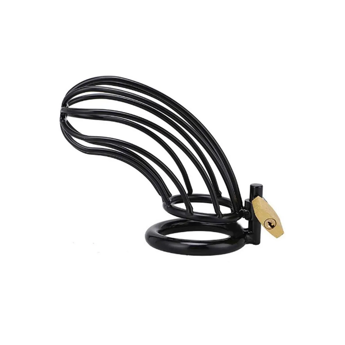 Schwarzer Vogel-Keuschheitsringkfig von Metal Hard | Fesselliebe.de