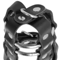 Keuschheitskfig aus Leder mit Schloss von Darkness Bondage
