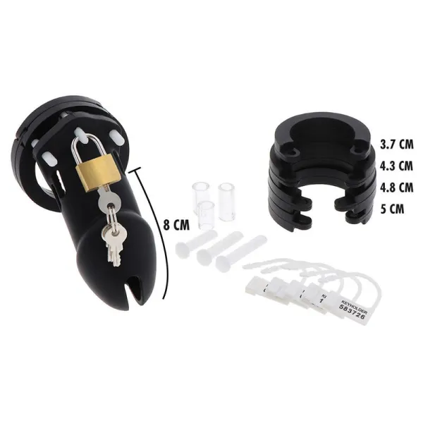 Extreme Keuschheitspumpenkäfig aus Silikon Grösse L Schwarz von Hidden Desire | Fesselliebe.de