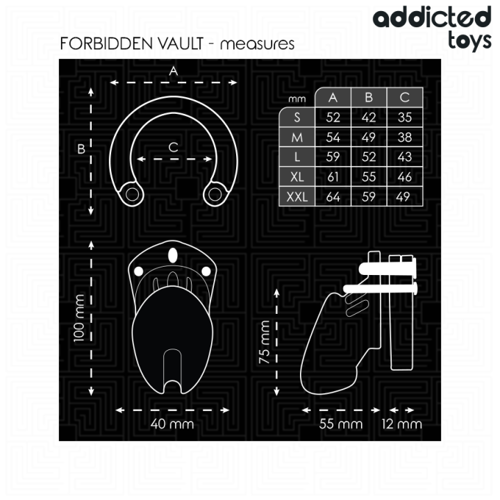 Verbotenes Peniskäfig 10 cm von Addicted Toys Locked | Fesselliebe.de