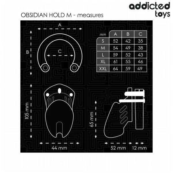 Obsidian Hold Peniskäfig Grösse M von Addicted Toys Locked | Fesselliebe.de