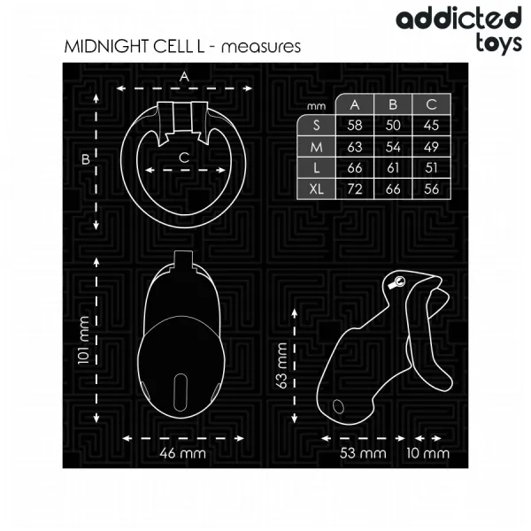Mindnight Cell Peniskäfig Grösse L von Addicted Toys Locked | Fesselliebe.de