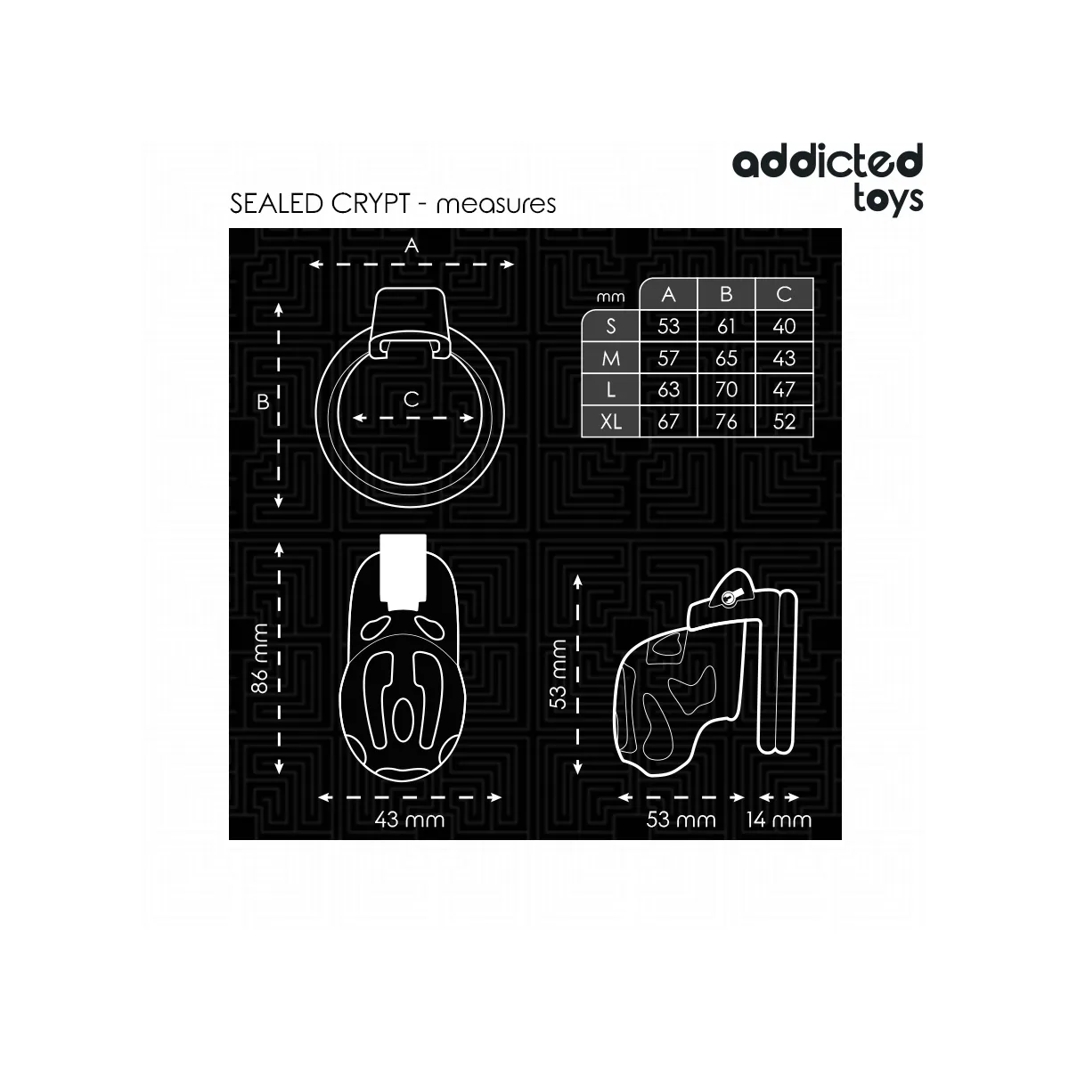 Versiegelter Peniskäfig 8 cm von Addicted Toys Locked | Fesselliebe.de