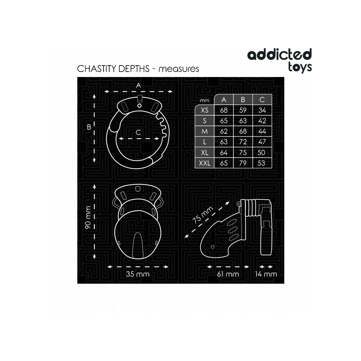 Chastity Depths Peniskäfig 7,5 cm von Addicted Toys Locked | Fesselliebe.de