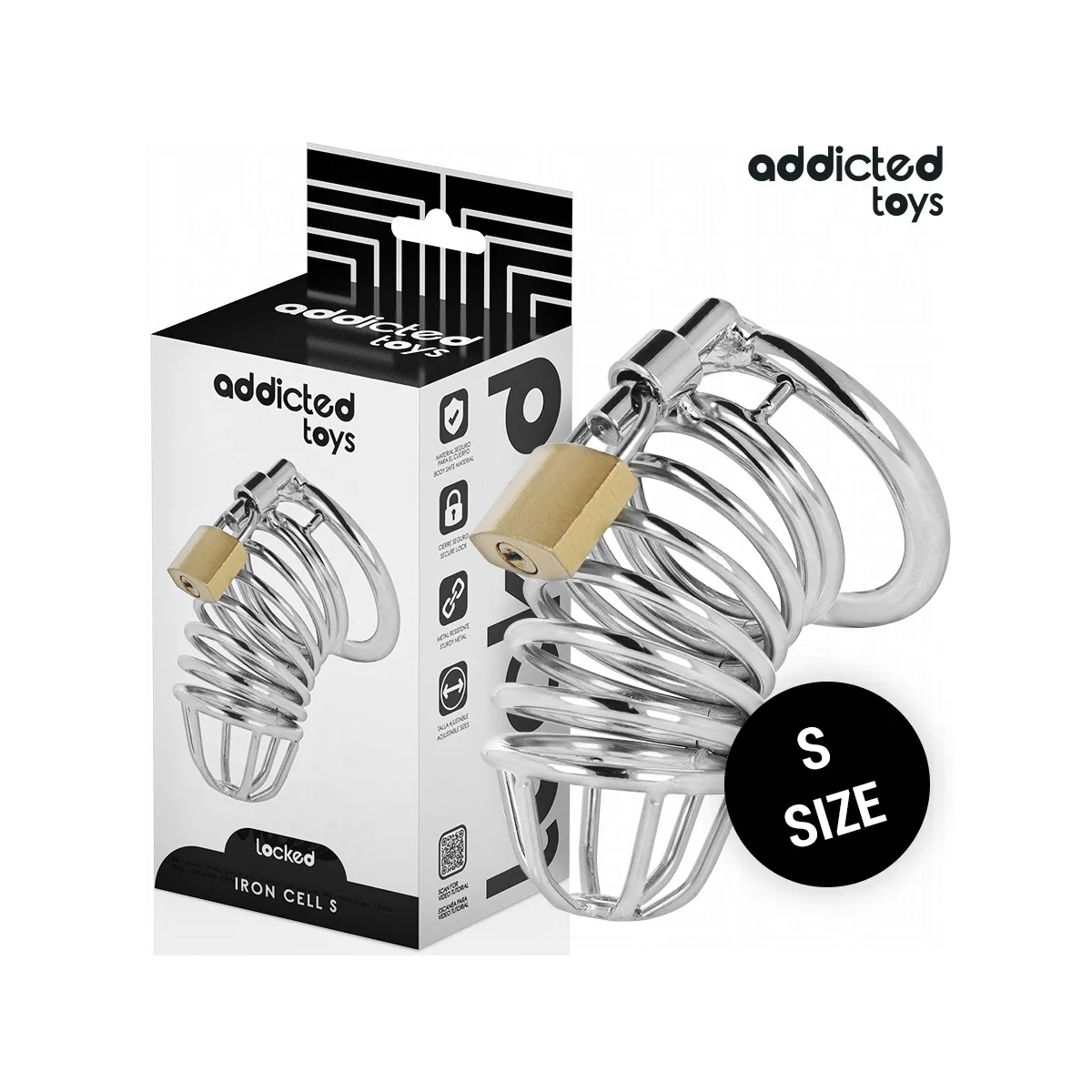 Iron Cell Metall-Peniskäfig 4 cm Grösse S von Addicted Toys Locked | Fesselliebe.de