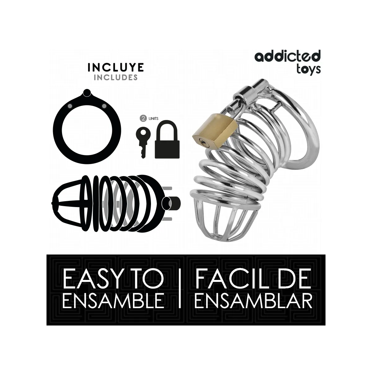 Iron Cell Metall-Peniskäfig 4 cm Grösse S von Addicted Toys Locked | Fesselliebe.de