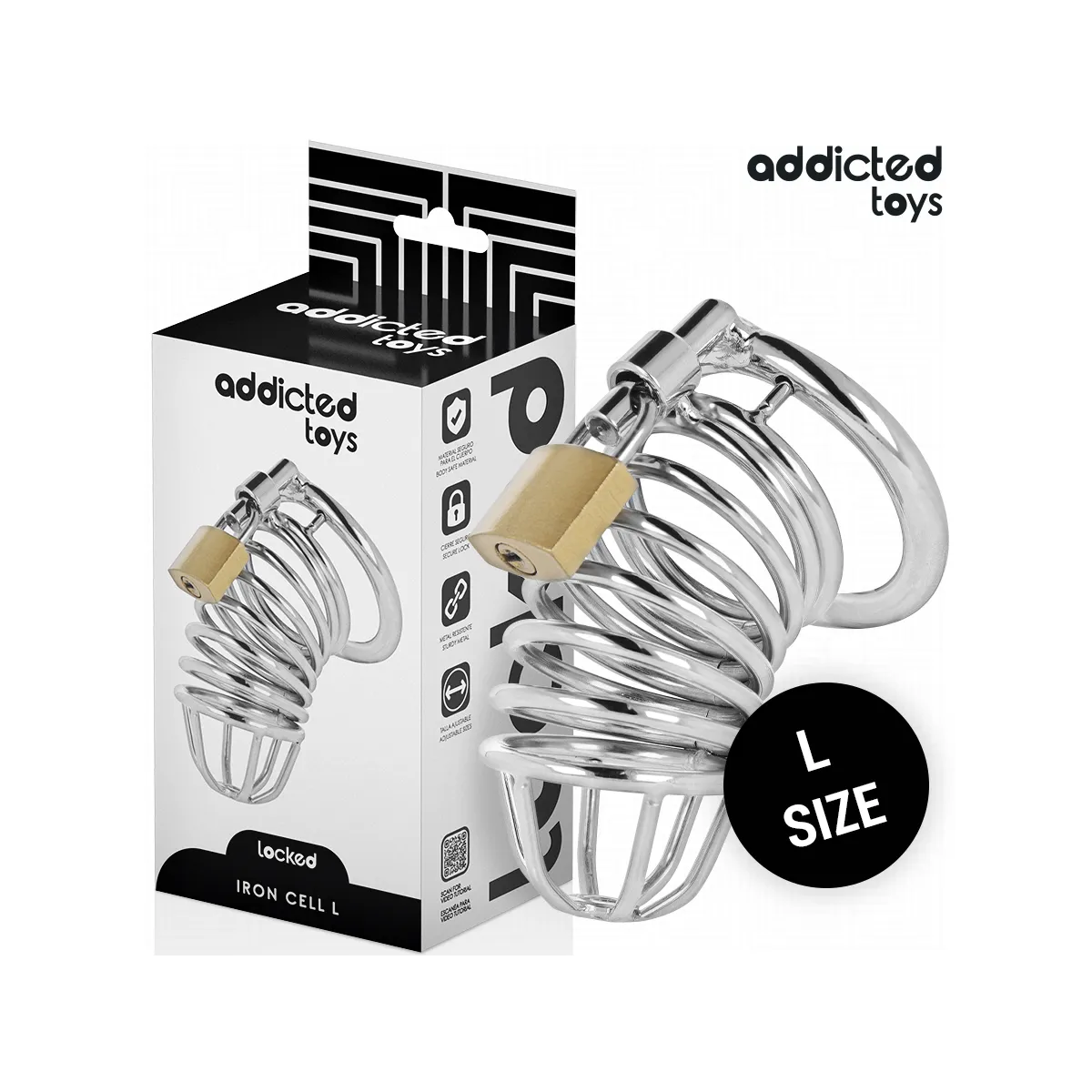 Iron Cell Metall-Peniskäfig 5 cm Grösse L von Addicted Toys Locked | Fesselliebe.de