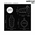 Silberner Peniskäfig aus Metall, Grösse S von Addicted Toys Locked