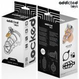 Silberner Peniskäfig aus Metall, Grösse S von Addicted Toys Locked | Fesselliebe.de