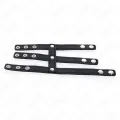 Dreifach Leder Penisring mit Druckverschluss von Kink Ring Power