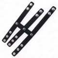 Dreifach Leder Penisring mit Druckverschluss von Kink Ring Power