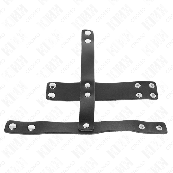 Peniskäfigring aus Leder mit Verstellbarem Hockentrenner von Kink Ring Power | Fesselliebe.de