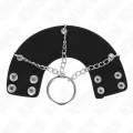 Penisring 4 cm Kette 7 cm Metall mit Ledergurte von Kink Ring Power