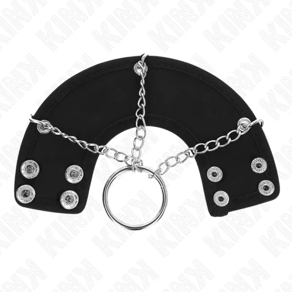 Penisring 4 cm Kette 7 cm Metall mit Ledergurte von Kink Ring Power | Fesselliebe.de