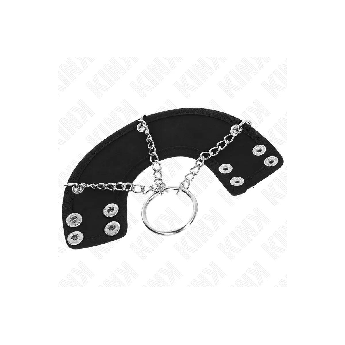 Penisring 4 cm Kette 7 cm Metall mit Ledergurte von Kink Ring Power | Fesselliebe.de