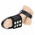 Peniskäfigring aus Leder mit Verstellbarem Beschichtetem Hockentrennergurt von Kink Ring Power