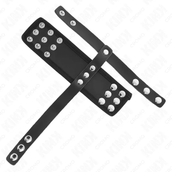 Peniskäfigring aus Leder mit Verstellbarem Beschichtetem Hockentrennergurt von Kink Ring Power | Fesselliebe.de