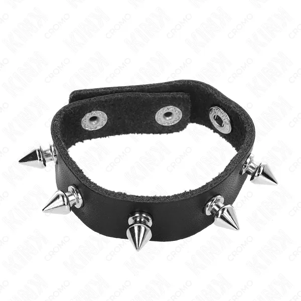 Penisring aus Leder mit Spikes 21,5 X 1,6 cm von Kink Ring Power | Fesselliebe.de