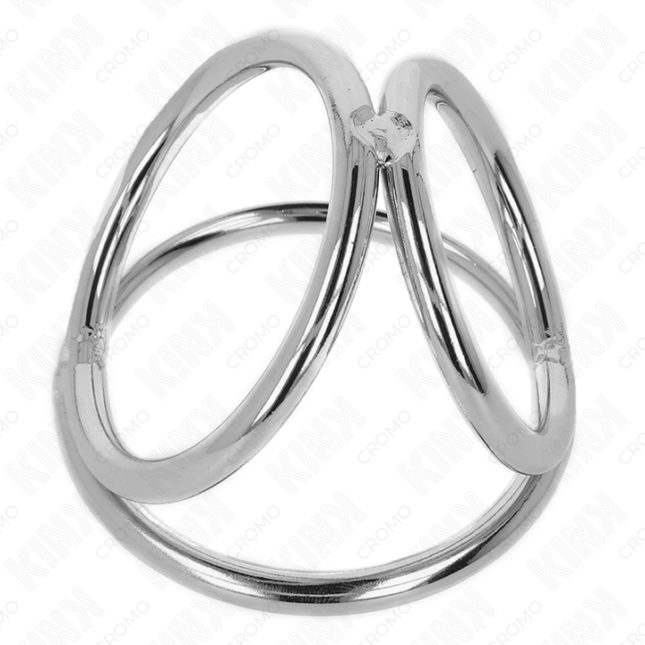 Dreifach Chrom Metall Penisring 3,2 cm Bis 4,5 cm von Kink Ring Power | Fesselliebe.de