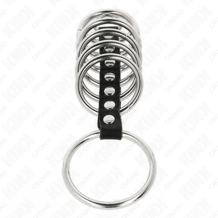 7 Penisringe aus Metall 3,2 cm Bis 5 cm Durch Leder Verbunden von Kink Ring Power | Fesselliebe.de