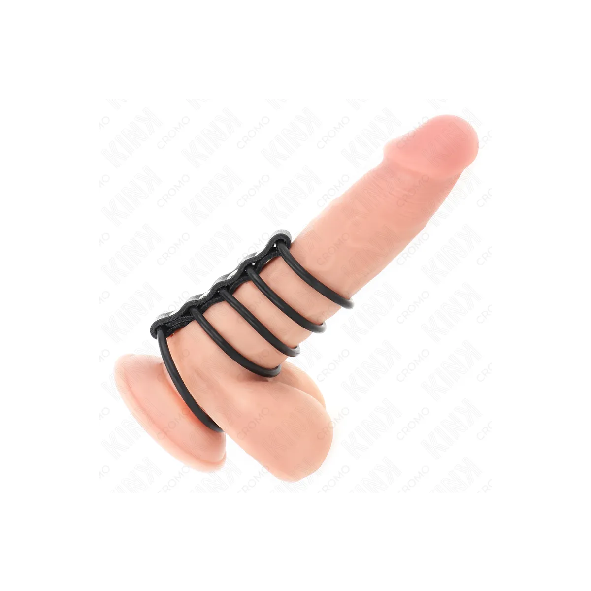 5 Penisringe aus Silikon 3,8 cm Bis 4,8 cm Durch Leder Verbunden von Kink Ring Power | Fesselliebe.de