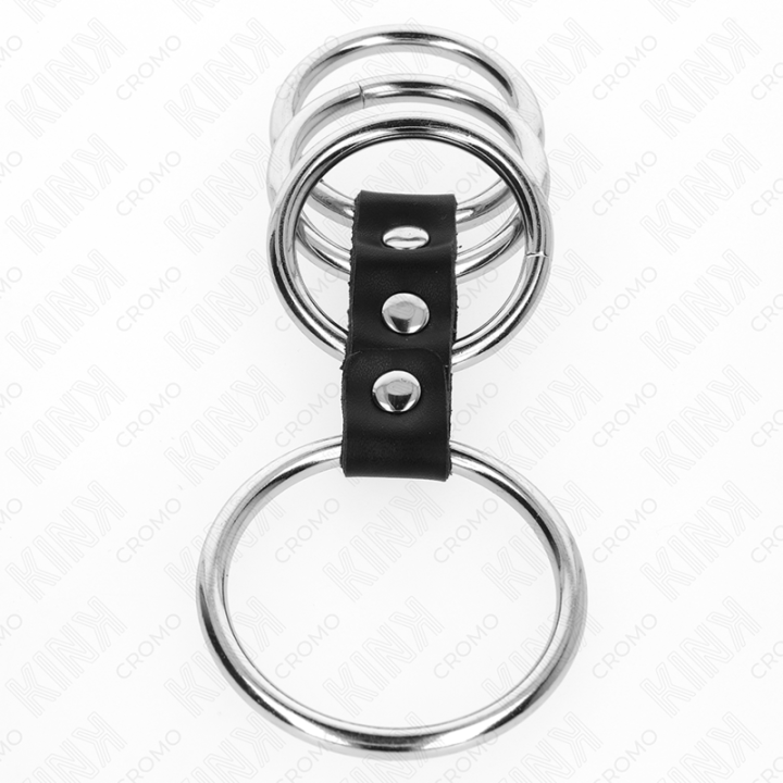 4 Metall Penisringe 3,7 cm Bis 5 cm Durch Leder Verbunden von Kink Ring Power | Fesselliebe.de