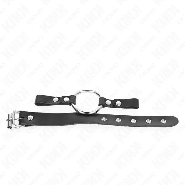 Penisring aus Leder mit Schnallverschluss 22 X 2 cm mit Metallring 4 cm von Kink Ring Power | Fesselliebe.de