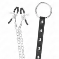 Metall-Penisring mit Kette und Verstellbaren Brustklammern von Kink Ring Power