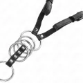 5 Penisringe 3,8 cm Bis 5 cm Metall mit Ledergurt 112 cm von Kink Ring Power