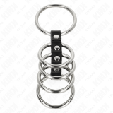 5 Penisringe 3,7 cm Bis 5 cm Metall Durch Leder Verbunden von Kink Ring Power | Fesselliebe.de