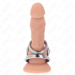 Dreifach Chrom Metall Penisring 3,8 cm Bis 5 cm Modell 1 von Kink Ring Power