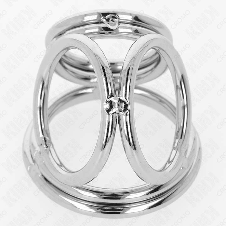 Dreifach Chrom Metall Penisring 3,8 cm Bis 5 cm Modell 1 von Kink Ring Power | Fesselliebe.de