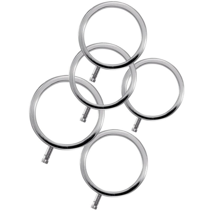 Electrarings Metall-Penisringe 5er-Stück von Electrastim | Fesselliebe.de
