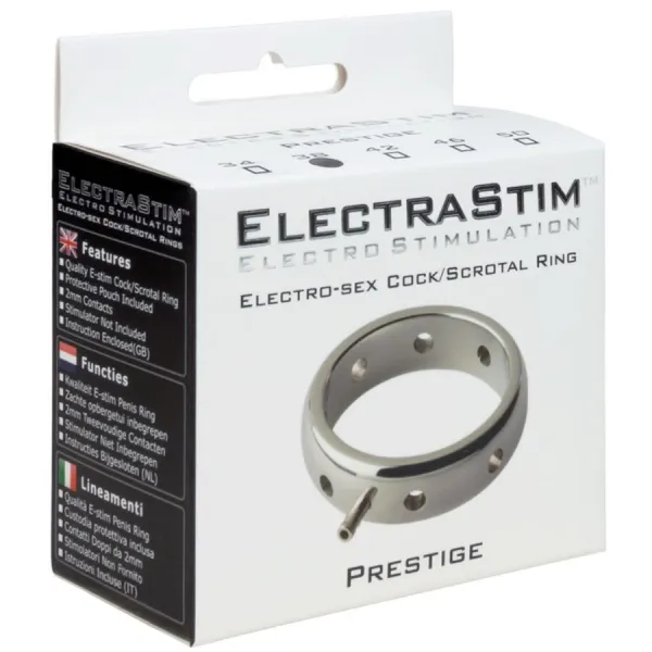 Prestige Elektromagnetischer Penisring aus Metall 34 Mm von Electrastim | Fesselliebe.de