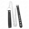 Penisring aus Leder 21,5 X 2 cm mit 60 cm Metallkette und Lederband von Kink Ring Power