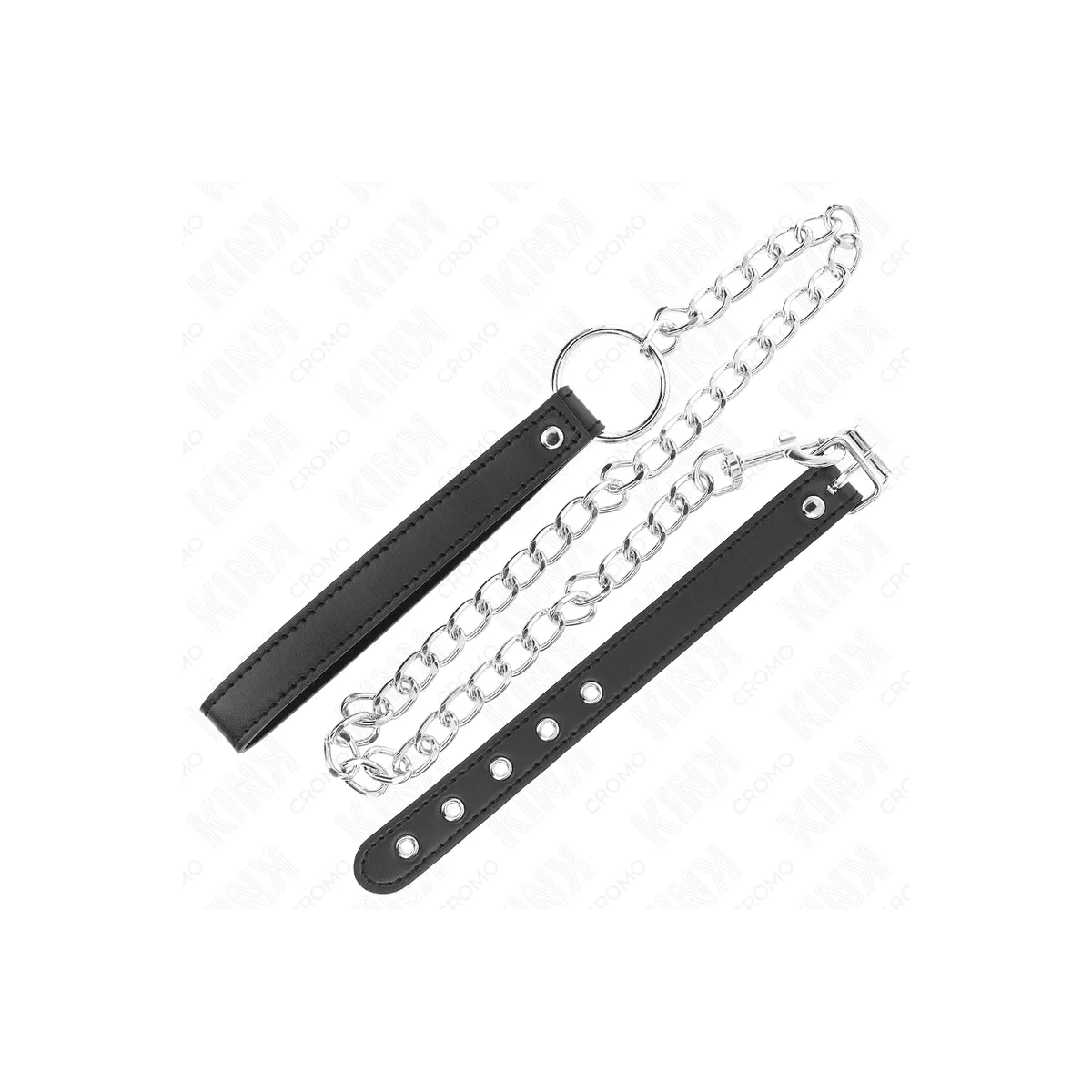 Penisring aus Leder 21,5 X 2 cm mit 60 cm Metallkette und Lederband von Kink Ring Power | Fesselliebe.de