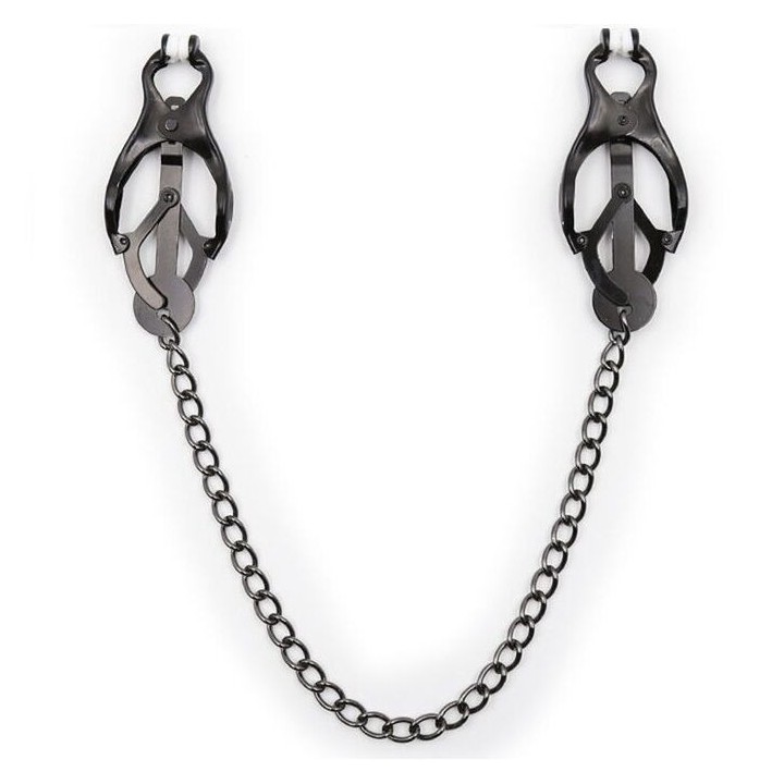 Japanische Nippelklammern mit Schwarzer Kette von Ohmama Fetish | Fesselliebe.de