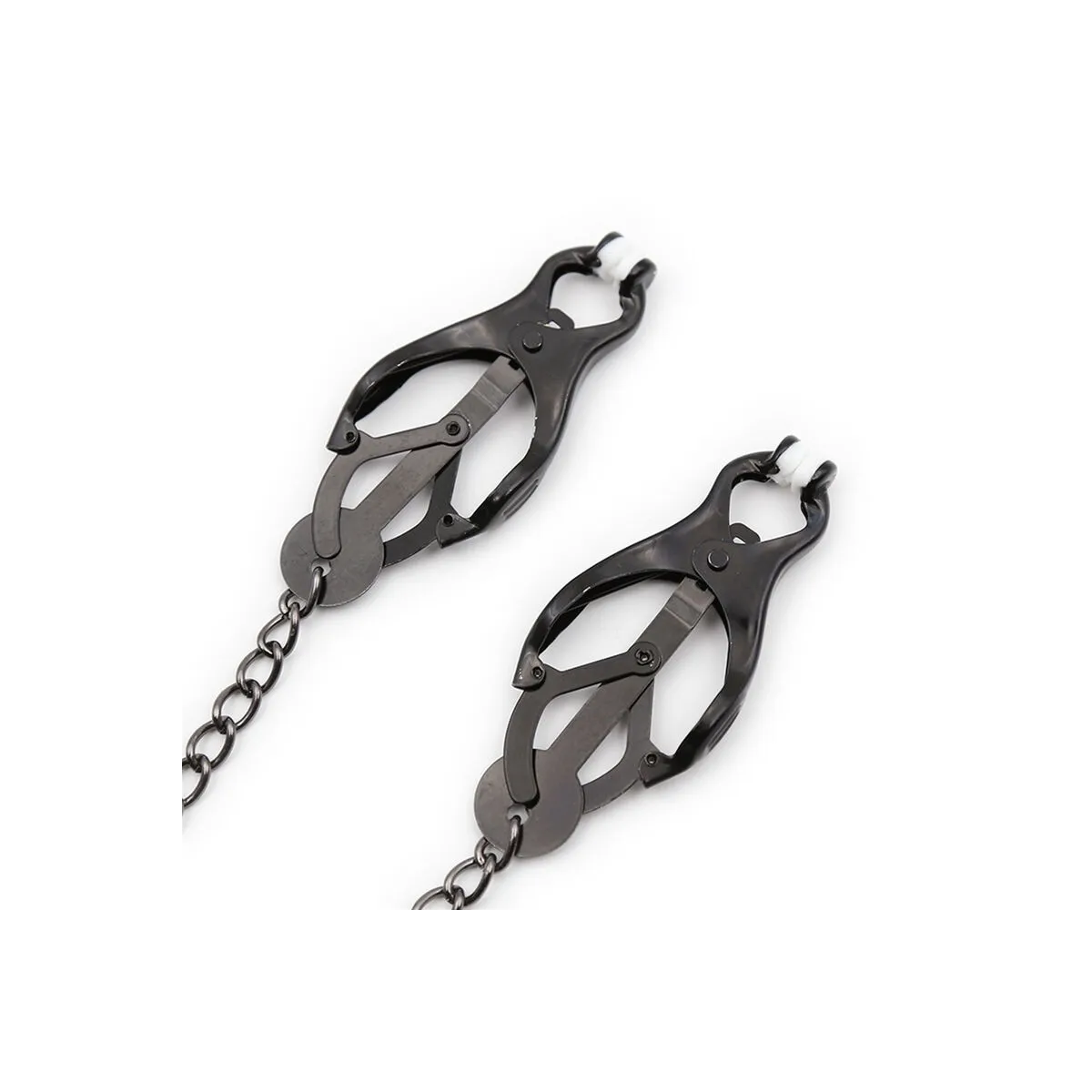 Japanische Nippelklammern mit Schwarzer Kette von Ohmama Fetish | Fesselliebe.de
