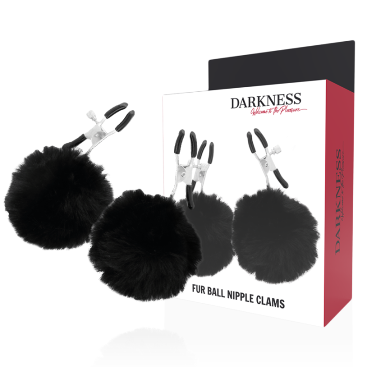 Nippelklammern mit Pom Poms 1 von Darkness Sensations | Fesselliebe.de