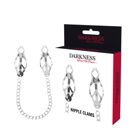 Nippelklemme aus Metall mit Kette von Darkness Bondage | Fesselliebe.de