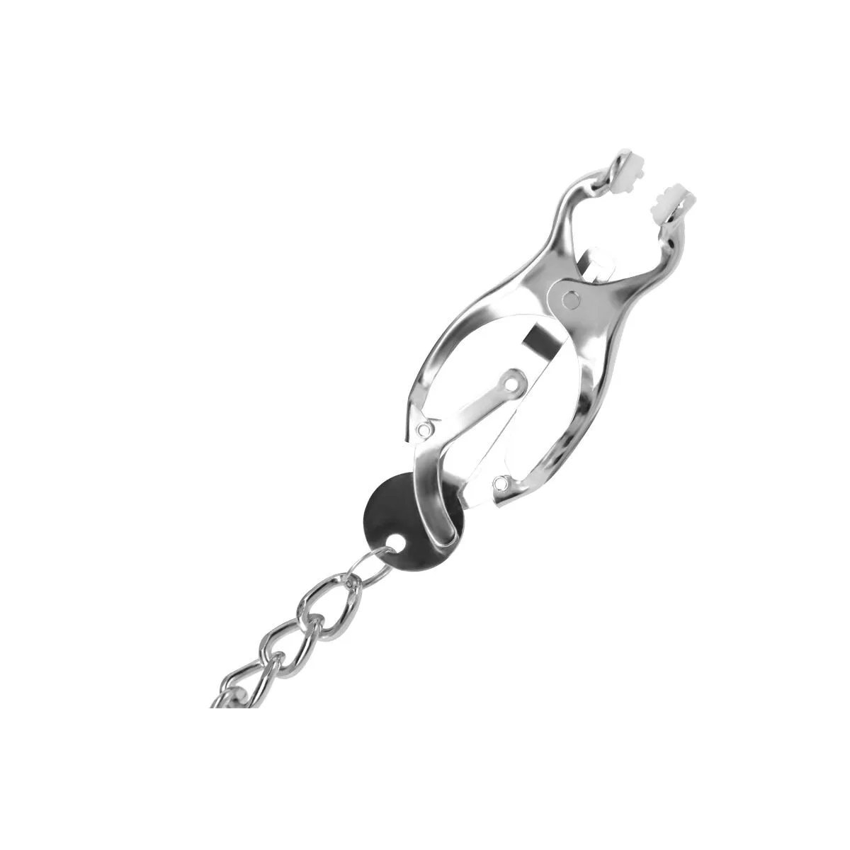Nippelklemme aus Metall mit Kette von Darkness Bondage | Fesselliebe.de