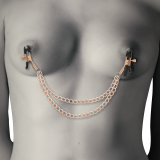 Fantasy-Nippelclips aus Metall mit Kette von Coquette Fantasy | Fesselliebe.de